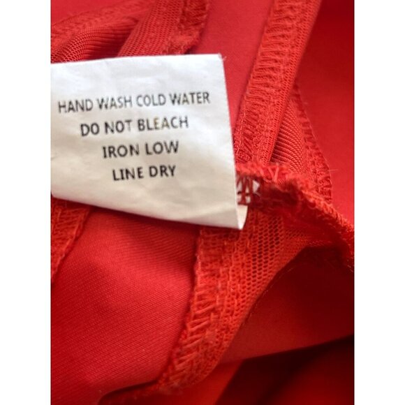 Lulus Dress Womens S Fit and Flare Mesh Red knee Length Sleeveless Side Zip - Picture 5 of 6